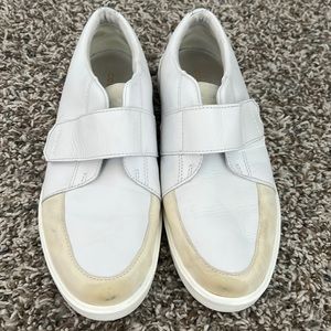 Cole Haan Velcro white leather sneakers